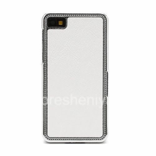 Photogallery for Plastic bag-cover with leather inserts for the BlackBerry Z10, White product