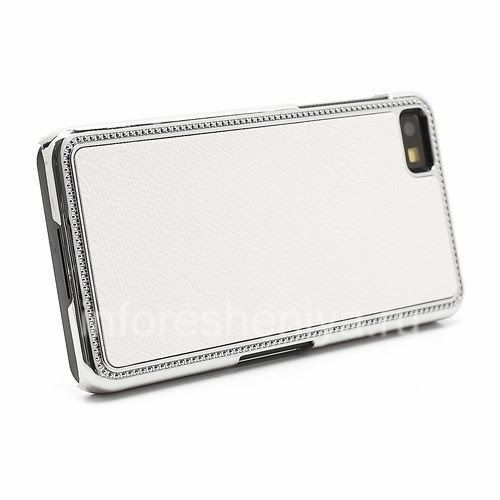 Photogallery for Plastic bag-cover with leather inserts for the BlackBerry Z10, White product