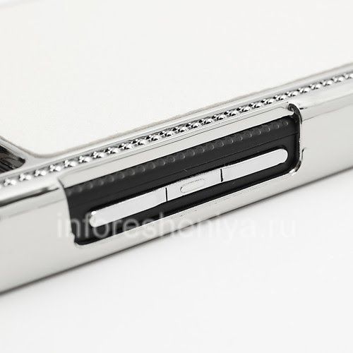Photogallery for Plastic bag-cover with leather inserts for the BlackBerry Z10, White product