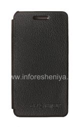 Isignesha Isikhumba Case for ukuyaphezulu kokuvula DiscoveryBuy BlackBerry Z10, black