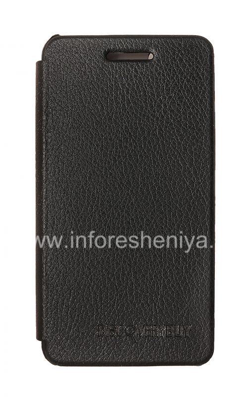 Photogallery for توقيع جلد حالة DiscoveryBuy افتتاح الأفقي للبلاك بيري Z10, أسود product