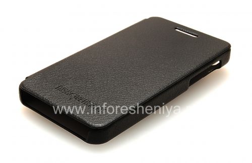 Photogallery for توقيع جلد حالة DiscoveryBuy افتتاح الأفقي للبلاك بيري Z10, أسود product