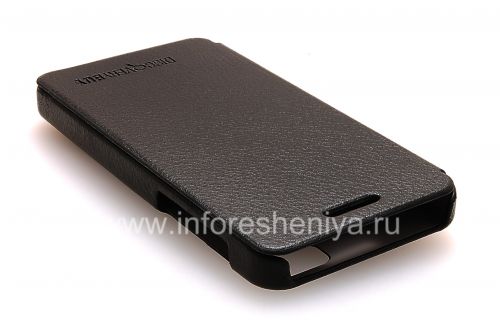 Photogallery for توقيع جلد حالة DiscoveryBuy افتتاح الأفقي للبلاك بيري Z10, أسود product