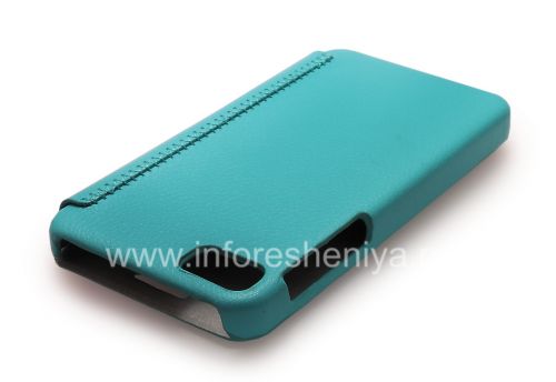 Photogallery for توقيع جلد حالة DiscoveryBuy افتتاح الأفقي للبلاك بيري Z10, أزرق product