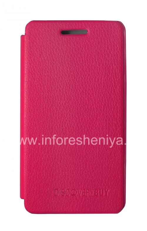 Photogallery for توقيع جلد حالة DiscoveryBuy افتتاح الأفقي للبلاك بيري Z10, وردي product