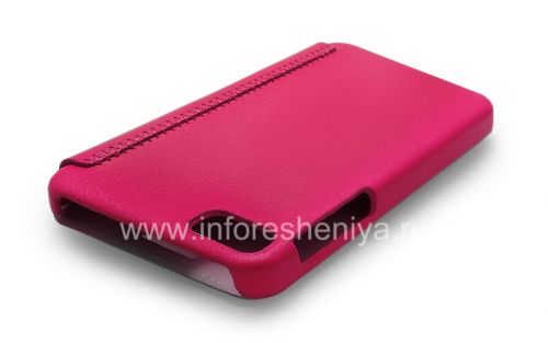 Photogallery for توقيع جلد حالة DiscoveryBuy افتتاح الأفقي للبلاك بيري Z10, وردي product