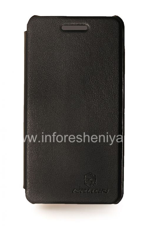 Photogallery for ब्लैकबेरी Z10 के लिए हस्ताक्षर चमड़ा प्रकरण क्षैतिज उद्घाटन Nillkin, काले चमड़े product