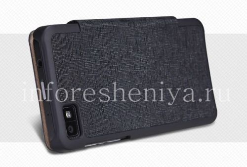 Photogallery for ब्लैकबेरी Z10 के लिए हस्ताक्षर चमड़ा प्रकरण क्षैतिज उद्घाटन Nillkin, काले, त्वचा, बनावट &quot;लेन&quot; product