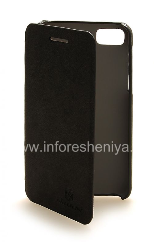 Photogallery for ब्लैकबेरी Z10 के लिए हस्ताक्षर चमड़ा प्रकरण क्षैतिज उद्घाटन Nillkin, काले, साबर product