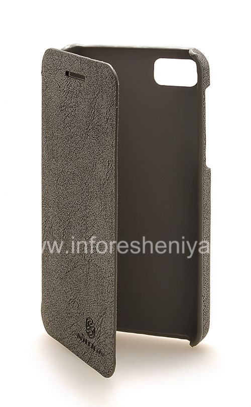Photogallery for ब्लैकबेरी Z10 के लिए हस्ताक्षर चमड़ा प्रकरण क्षैतिज उद्घाटन Nillkin, ग्रे, साबर product
