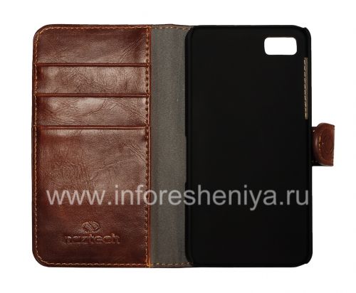 Photogallery for 签名皮套钱包Naztech克拉斯钱包案例BlackBerry Z10, 布朗（布朗） product