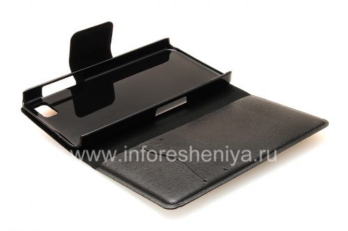 Photogallery for Horizontal Leather Case with opening function supports for BlackBerry Z10, The black product