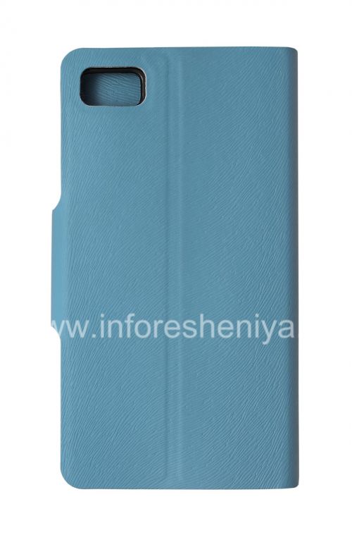Photogallery for Horizontal Leather Case with opening function supports for BlackBerry Z10, Blue product