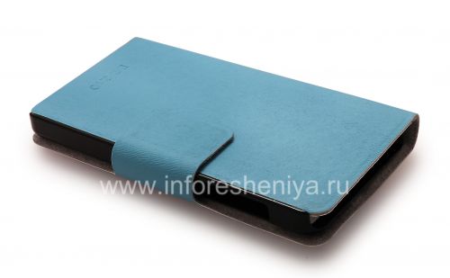 Photogallery for Horizontal Leather Case with opening function supports for BlackBerry Z10, Blue product