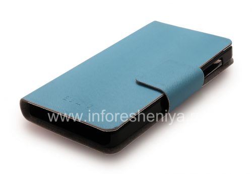 Photogallery for Horizontal Leather Case with opening function supports for BlackBerry Z10, Blue product