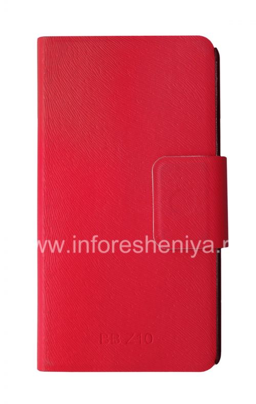 Photogallery for Horizontal Leather Case with opening function supports for BlackBerry Z10, Red product