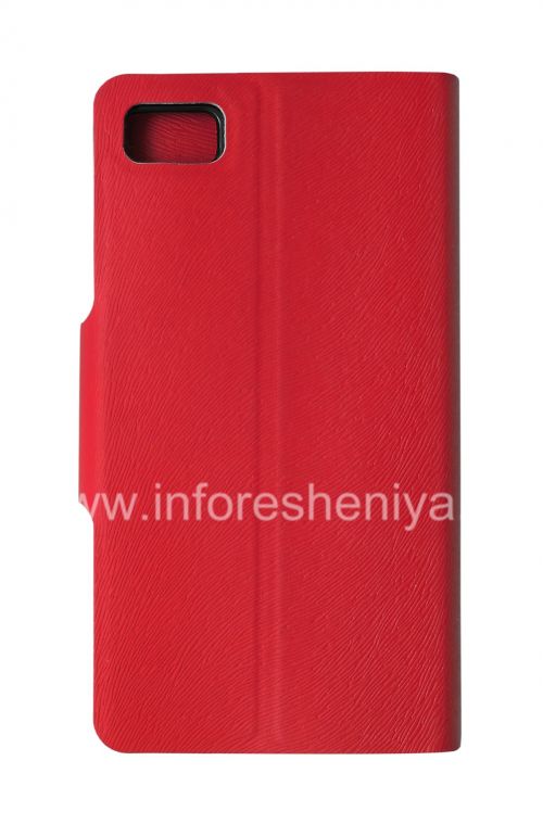 Photogallery for Horizontal Leather Case with opening function supports for BlackBerry Z10, Red product