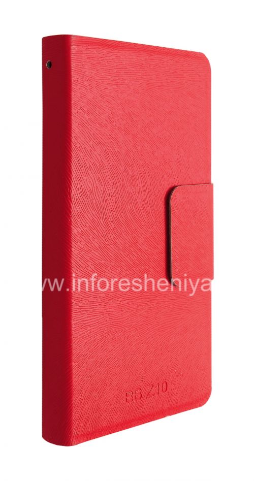 Photogallery for Horizontal Leather Case with opening function supports for BlackBerry Z10, Red product