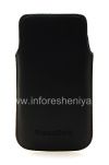 Photo 2 — Leather Case-saku BlackBerry Z10 / 9982, Hitam dengan tekstur halus