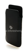 Photo 3 — Leather Case-saku BlackBerry Z10 / 9982, Hitam dengan tekstur halus