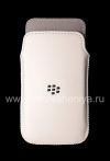 Photo 1 — Leather Case-pocket for BlackBerry Z10 / 9982, White with fine texture