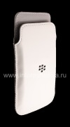 Photo 4 — Leather Case-pocket for BlackBerry Z10 / 9982, White with fine texture