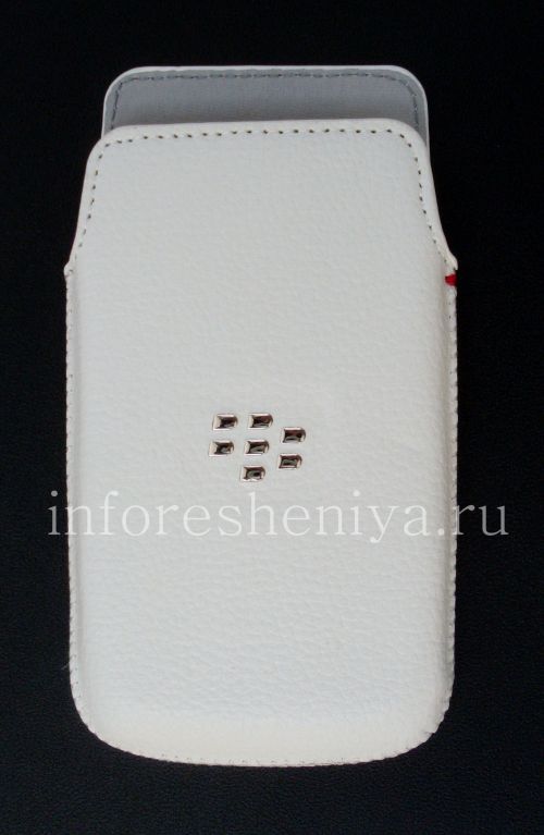 Photogallery for 皮套口袋BlackBerry Z10 / 9982, 白色，质地大 product