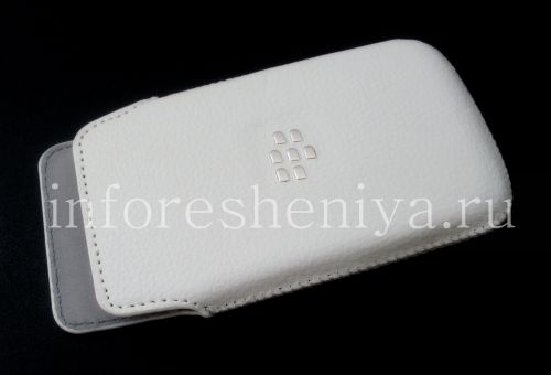 Photogallery for 皮套口袋BlackBerry Z10 / 9982, 白色，质地大 product