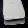 Photo 7 — Caso de cuero de bolsillo para BlackBerry Z10 / 9982, Blanca, gran textura