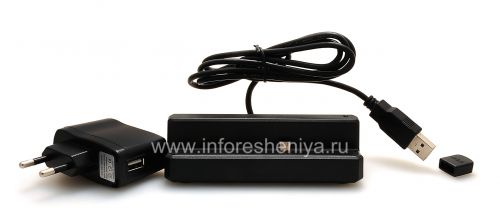 Photogallery for Cargador de escritorio &quot;de cristal&quot; para BlackBerry Z10, Negro product