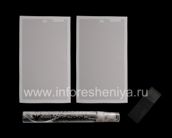 Branded protective film for the screen Ultraprozrachnaya Clear-Coat (2 pieces) for BlackBerry Z10 / 9982