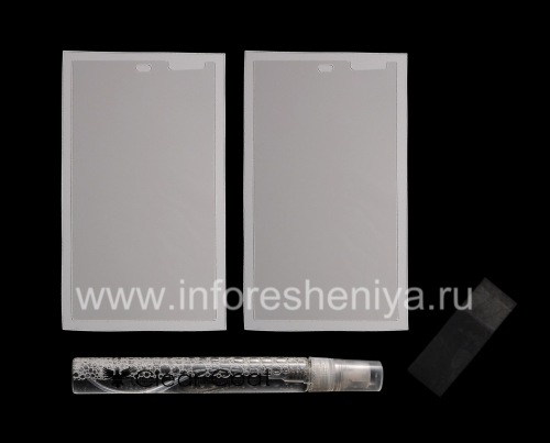 Photogallery for ووصفت Ultraprozrachnaya فيلم واقية للشاشة واضحة معطف (2 قطعة) لبلاك بيري Z10 / 9982, شفاف product
