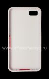 Photo 2 — Etui en silicone compact "Cube" pour BlackBerry Z10, Blanc / Rouge