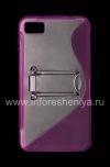 Photo 1 — Silicone Case dengan Stand merampingkan dipadatkan untuk BlackBerry Z10, ungu