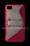 Photo 1 — Silicone Case dengan Stand merampingkan dipadatkan untuk BlackBerry Z10, berwarna merah muda
