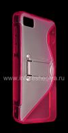 Photo 4 — Silicone Case dengan Stand merampingkan dipadatkan untuk BlackBerry Z10, berwarna merah muda