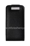 Photo 1 — Housse en cuir avec couvercle à ouverture verticale pour BlackBerry Z10, Noir, grande texture