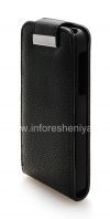 Photo 8 — ブラックベリーZ10用の垂直開口カバー付きレザーケース, ブラック、大規模なテクスチャ