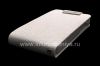 Photo 9 — ブラックベリーZ10用の垂直開口カバー付きレザーケース, ホワイト、大規模なテクスチャ
