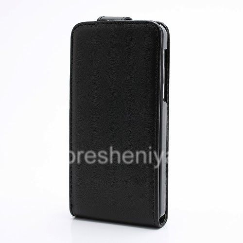 Photogallery for Leather Case with vertical opening cover for BlackBerry Z10, Black, fine texture product
