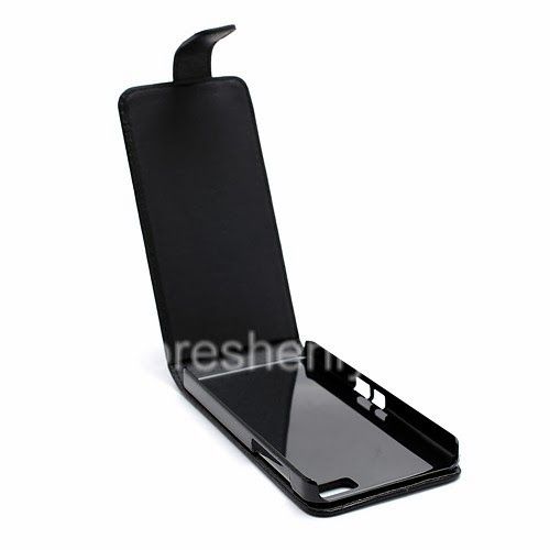 Photogallery for Leather Case with vertical opening cover for BlackBerry Z10, Black, fine texture product