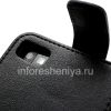 Photo 4 — kasus penutup kulit dengan membuka vertikal untuk BlackBerry Z10, Hitam, tekstur halus