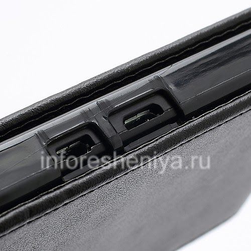Photogallery for Leather Case with vertical opening cover for BlackBerry Z10, Black, fine texture product