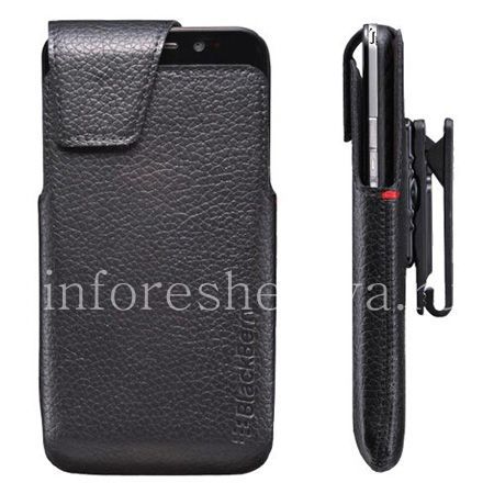 Photogallery for BlackBerry Z30 জন্য ক্লিপ লেদার সুইভেল খাপ সঙ্গে মূল চামড়া কেস, ব্ল্যাক (কালো) product