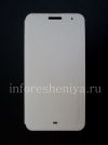 Photo 1 — The original leather case with horizontal opening cover Leather Flip Case for the BlackBerry Z30, White