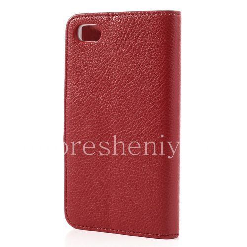 Photogallery for Leather Case horizontal opening &quot;Classic&quot; for BlackBerry Z30, Red, white inner part product