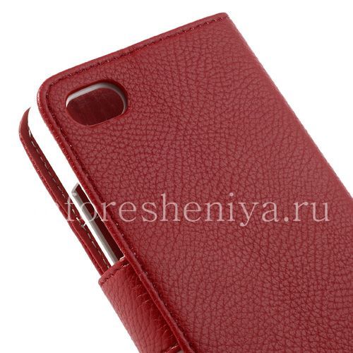 Photogallery for Leather Case horizontal opening &quot;Classic&quot; for BlackBerry Z30, Red, white inner part product