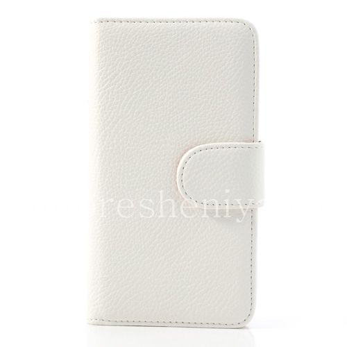 Photogallery for Leather Case horizontal opening &quot;Classic&quot; for BlackBerry Z30, White, the inside of the Red product