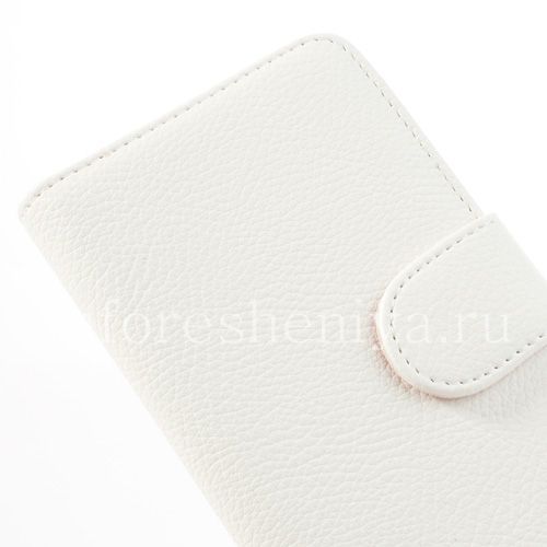 Photogallery for Leather Case horizontal opening &quot;Classic&quot; for BlackBerry Z30, White, the inside of the Red product