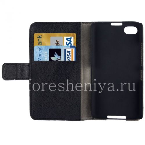 Photogallery for Horisontal Kulit Kasus dengan fungsi membuka stand untuk BlackBerry Z30, hitam product